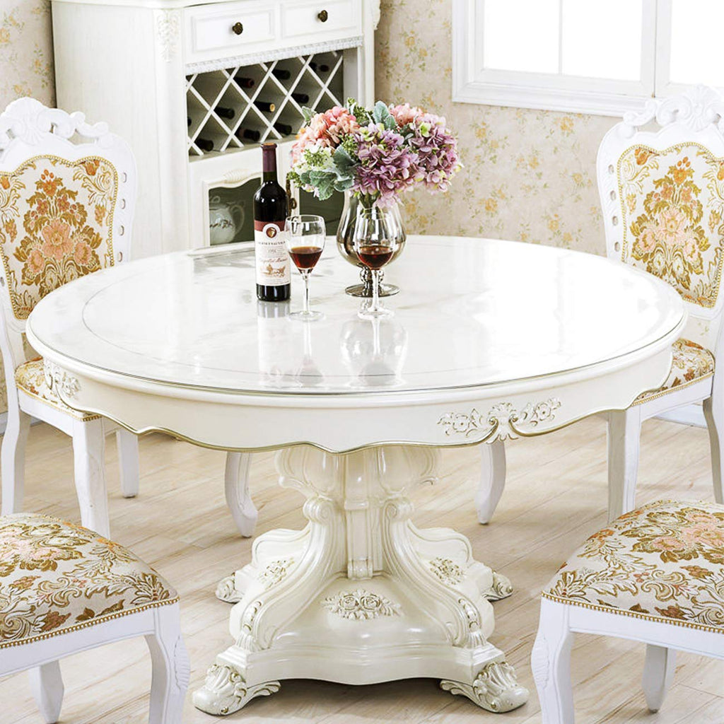 Crystal Clear Plastic Table Protector Cover Mat Vinyl PVC Tablecloth Dining Coffee Table Pad Wood Furniture Protector