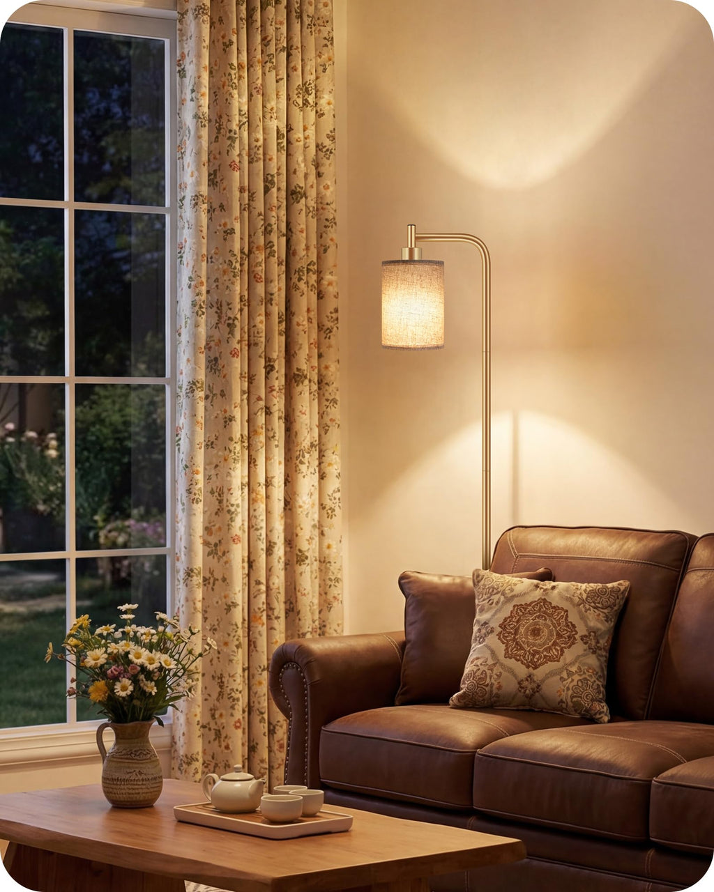 Dimmable Floor Lamp with Remote & 10W Bulb