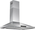 30 Inch Stainless Steel Wall Mount Range Hood 450 CFM 3 Speed Touch Control, LED Lights, Aluminum Filters, Convertible Ducted/Ductless