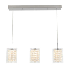 Inspired Nelson Style Bubble Cube Pendant Light, 3, Chrome