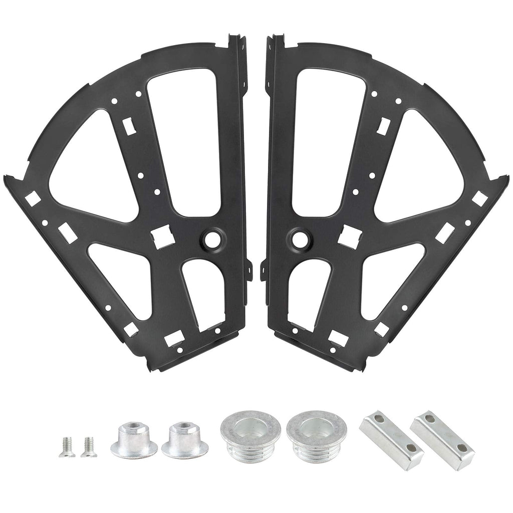 2 Layers Shoes Drawer Cabinet Hinges Flip Frames, Black, 1 Pair