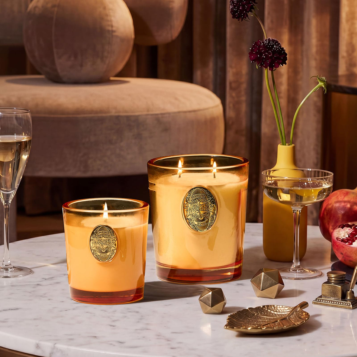 Natural Soy Candle | Pumpkin Apple Pie & Orange | 9.2 oz, 50H Burn Time | Luxury Scented Candle for Relaxation