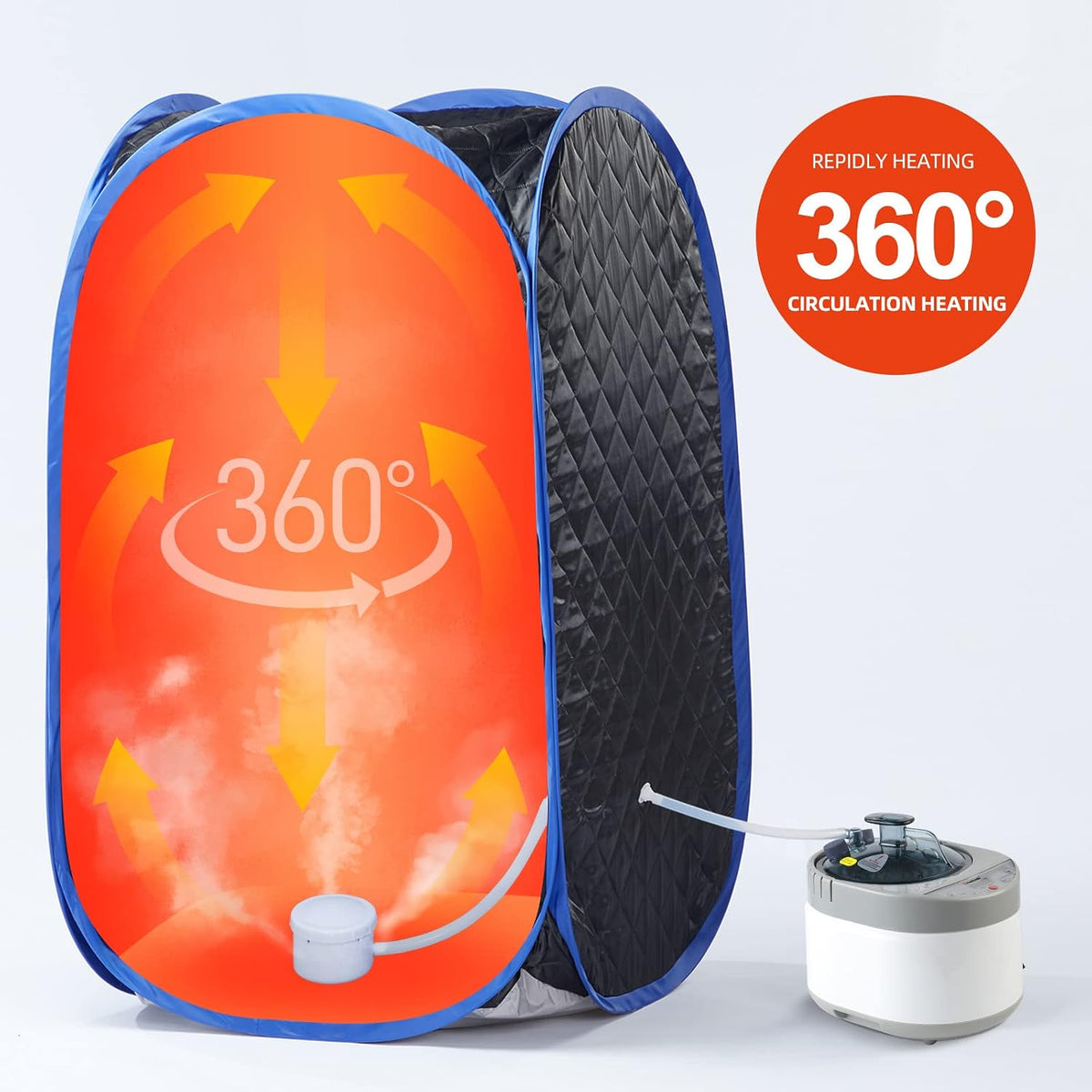 Smartmak Sauna Steamer, Portable 4L Upgraded 1500W Steam Pot Generator with Remote Control