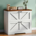 2 Drawer File Cabinet, Farmhouse Lateral Filing Cabinet for Letter/A4/Legal Size, Large Wooden Office Storage