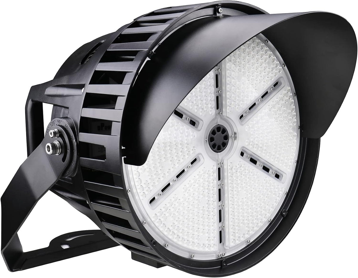 500W LED Stadium Lights Outdoor, 30 Degree Arena Lamp | 70000Lumens 5000K Commercial Sportlight, 0-10V Dimmable IP65