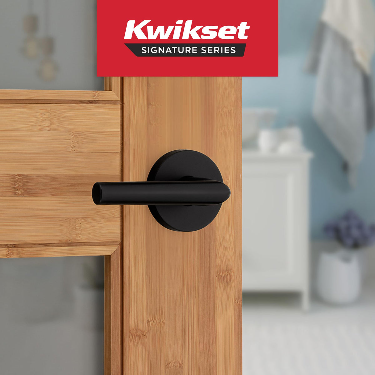 Milan Privacy Door Handle , Matte Black