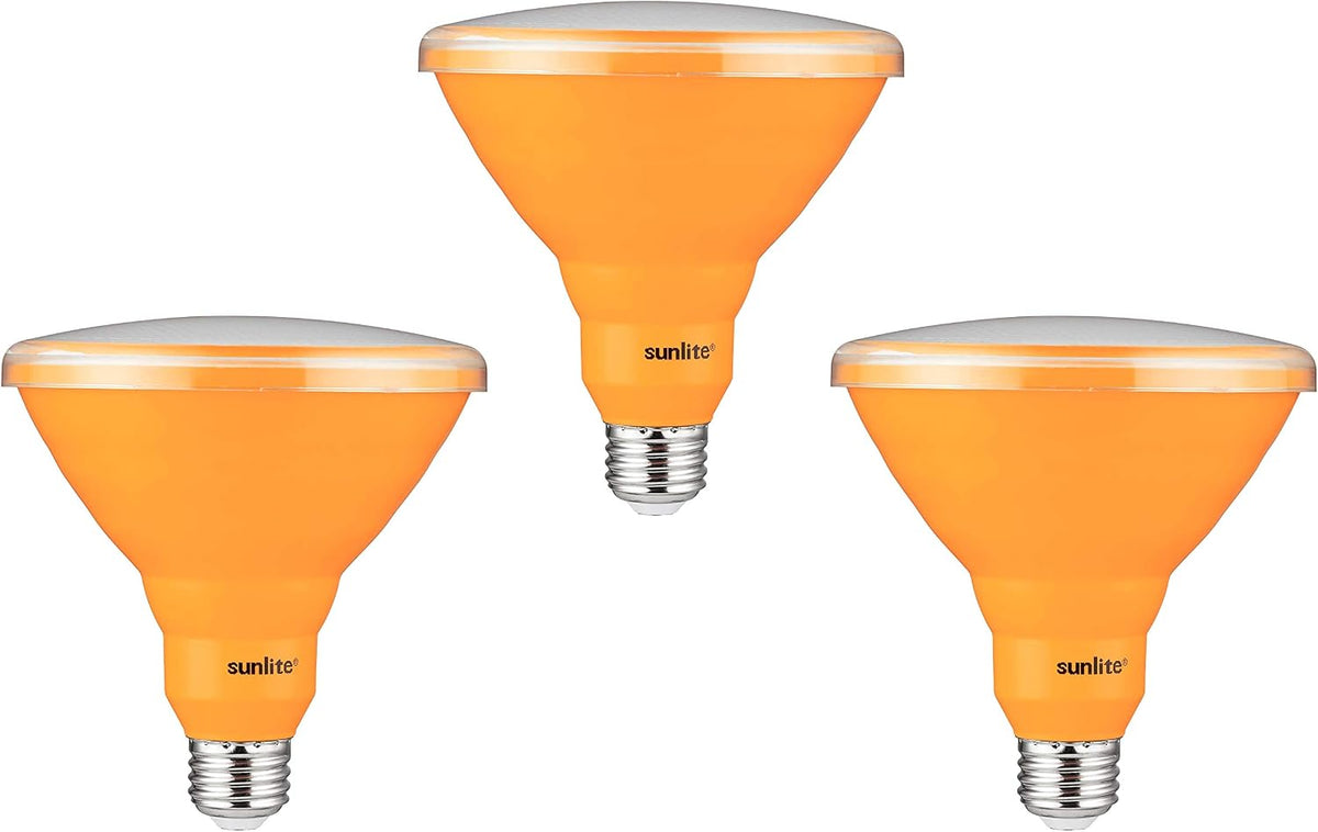 LED PAR38 Colored Recessed Light Bulb, 15 watt (75W Equivalent), Medium (E26) Base, Floodlight, ETL Listed, Amber, 3