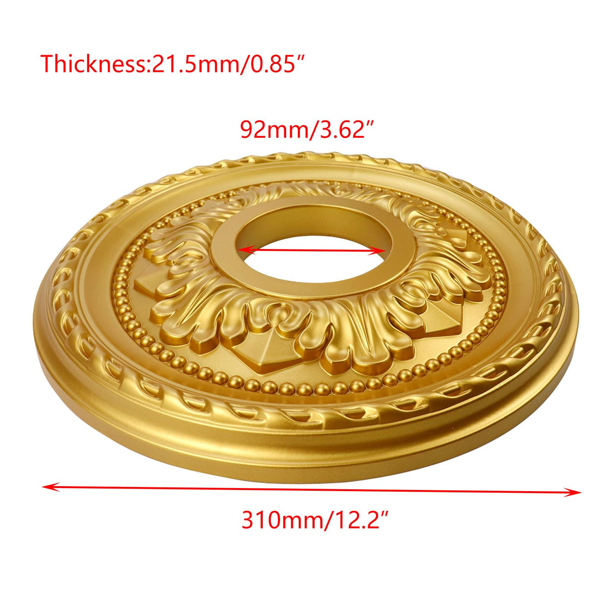 Ceiling Medallions for Fans, 12.2" Small Ceiling Medallion