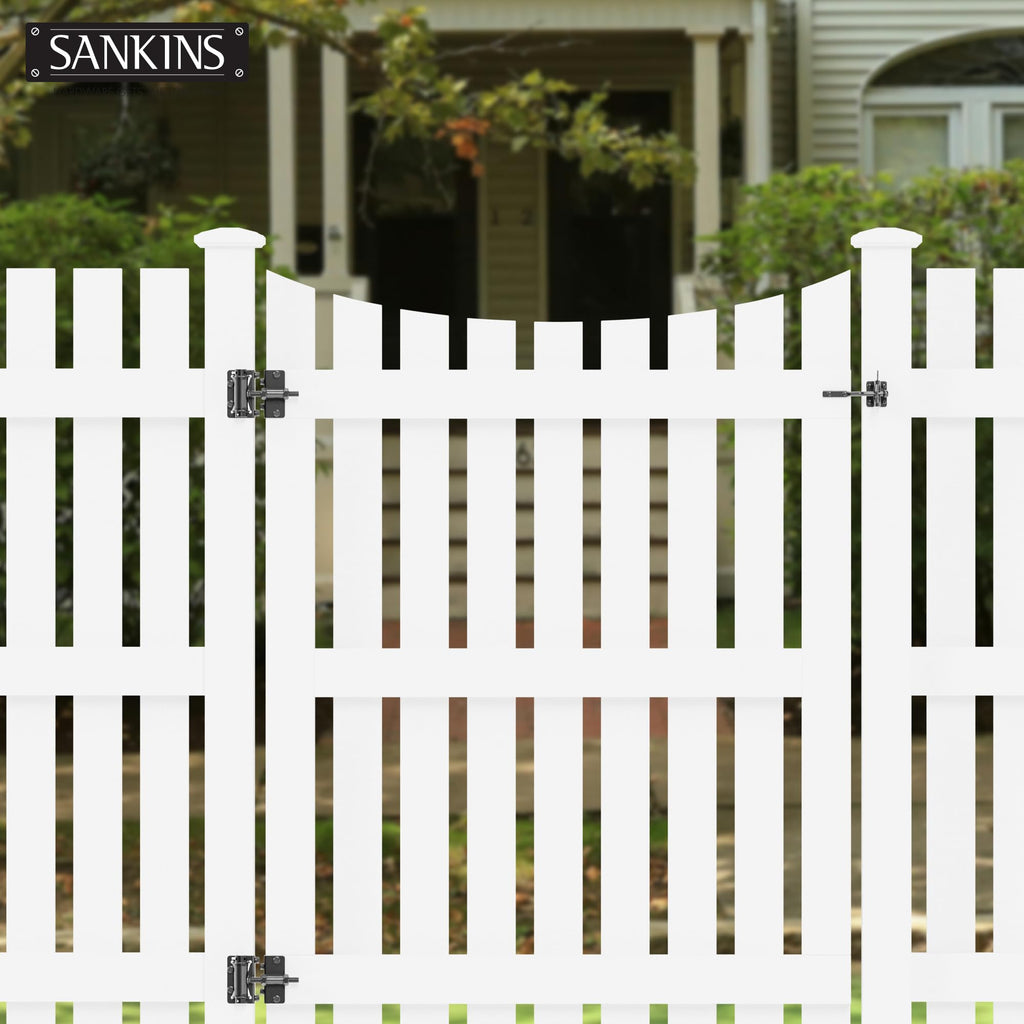 Heavy-Duty Self-Closing Gate Hinges, 90-Degree Adjustable Heavy-Duty Gate Hinges for Metal/PVC/Vinyl/Wood Fences