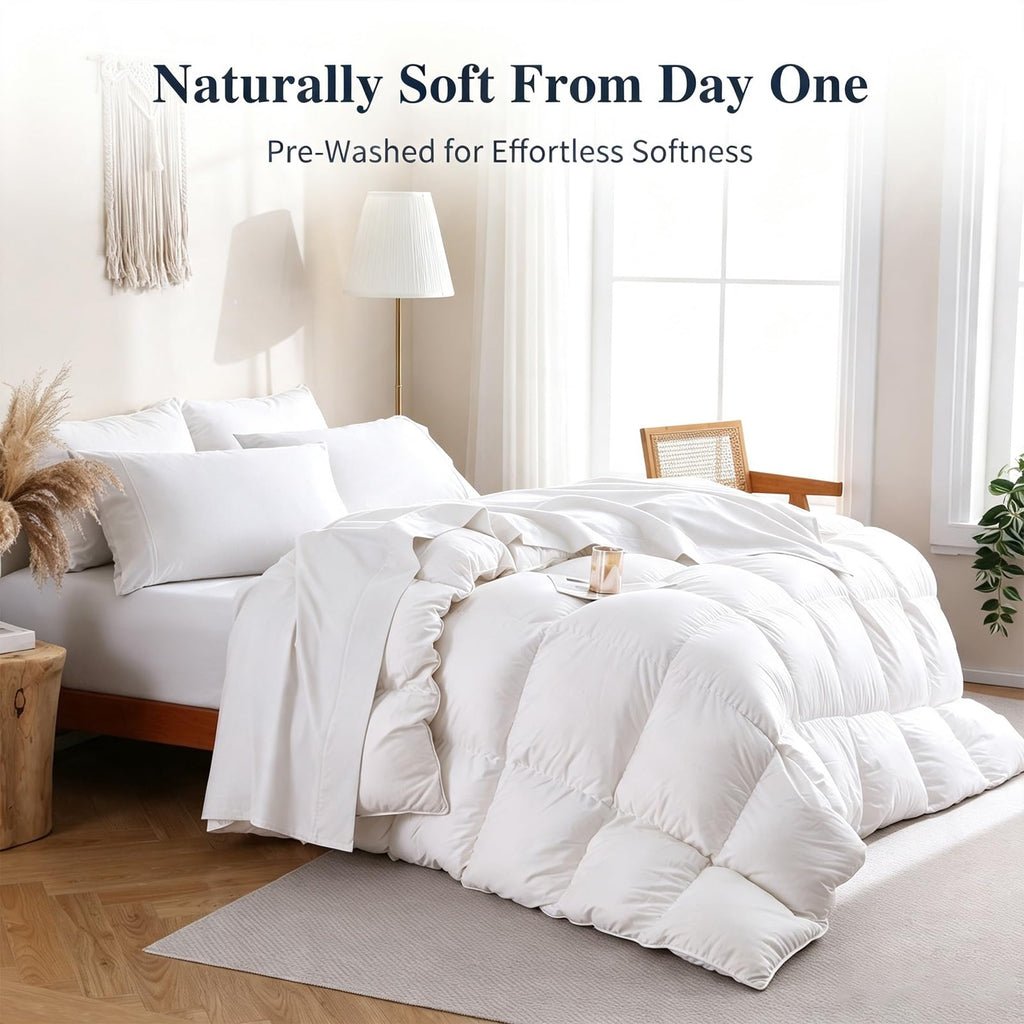 Washed Cotton Sheets, Linen-Like Texture, 16" Deep Pocket