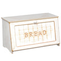 Vintage Countertop, Retro Design Bread Storage Container, Farmhouse Wooden Counter Breadbox, Small Bamboo Bread Bin