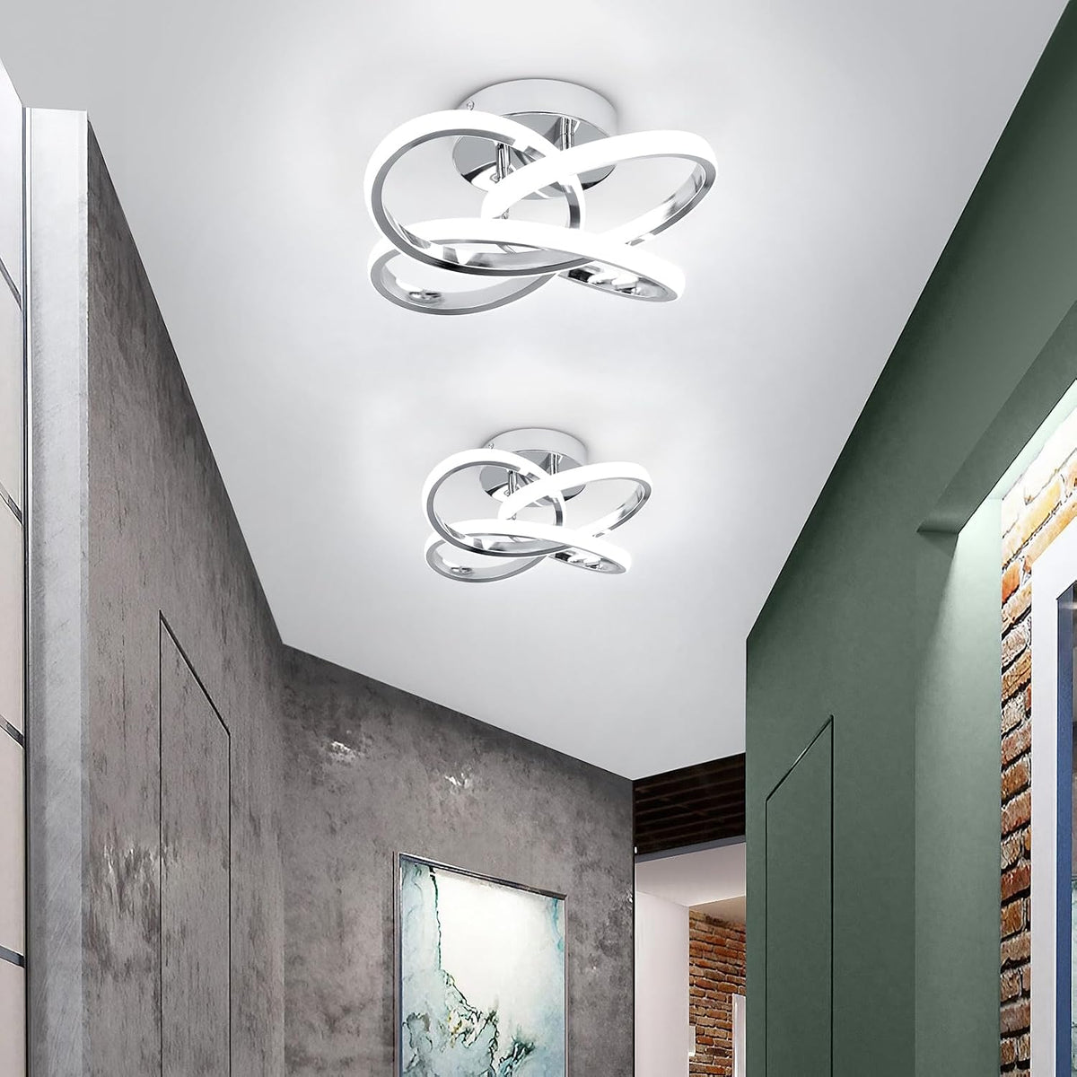 Modern Ceiling Light Fixture,Small Led Hallway Light Fixtures Ceiling Lamp,Creative Close to Ceiling Lighting Bedroom