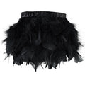 Black Turkey Feathers Trim Fringe 10Yard 4-6inch
