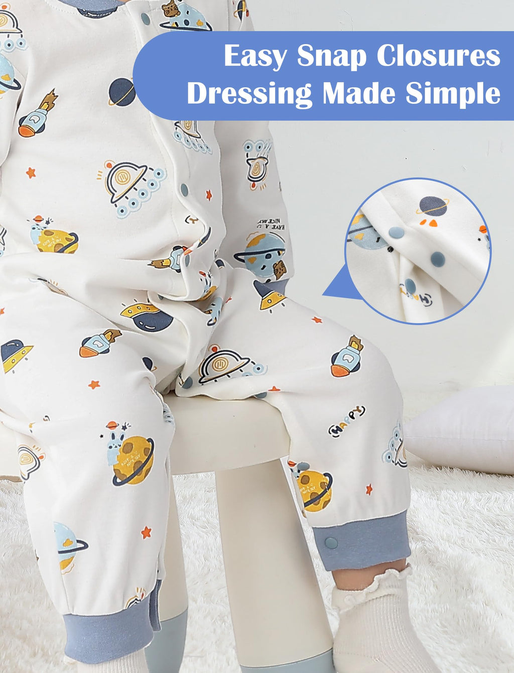 2 Pack Baby Boy Rompers Newborn Clothes With Snap Button
