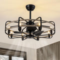 30" Caged Ceiling Fan with Light & Remote
