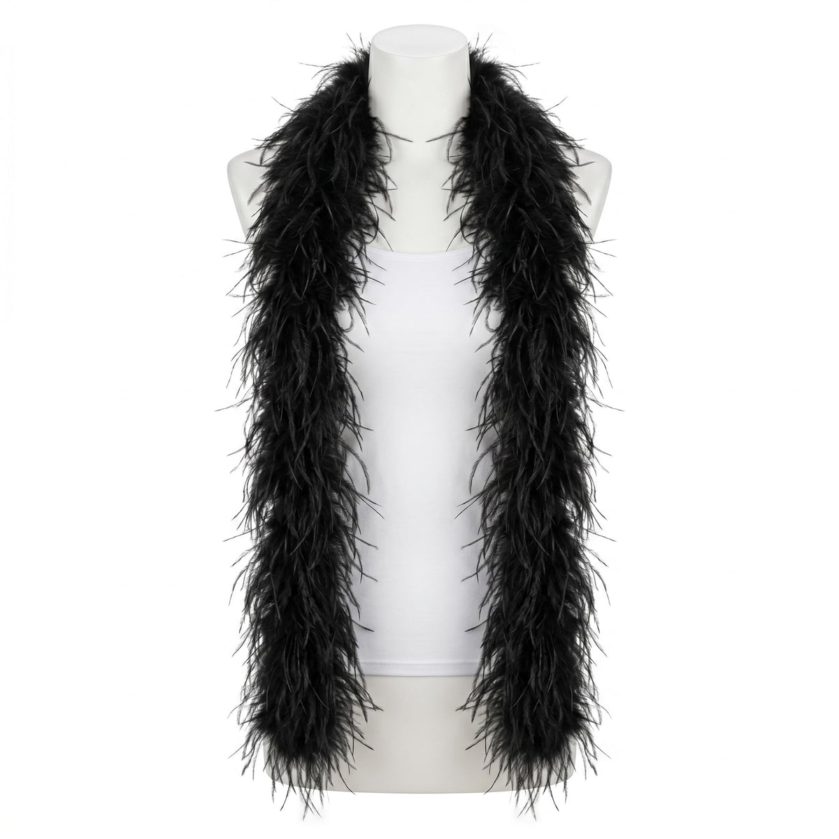 5 ply Black Ostrich Feather Boas.