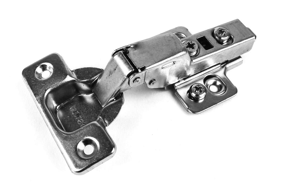(20 Pieces) Half Overlay Soft Close Frameless Hinges, 110 Degree 6-Ways 3-Cam Adjustment Concealed Kitchen Cabinet