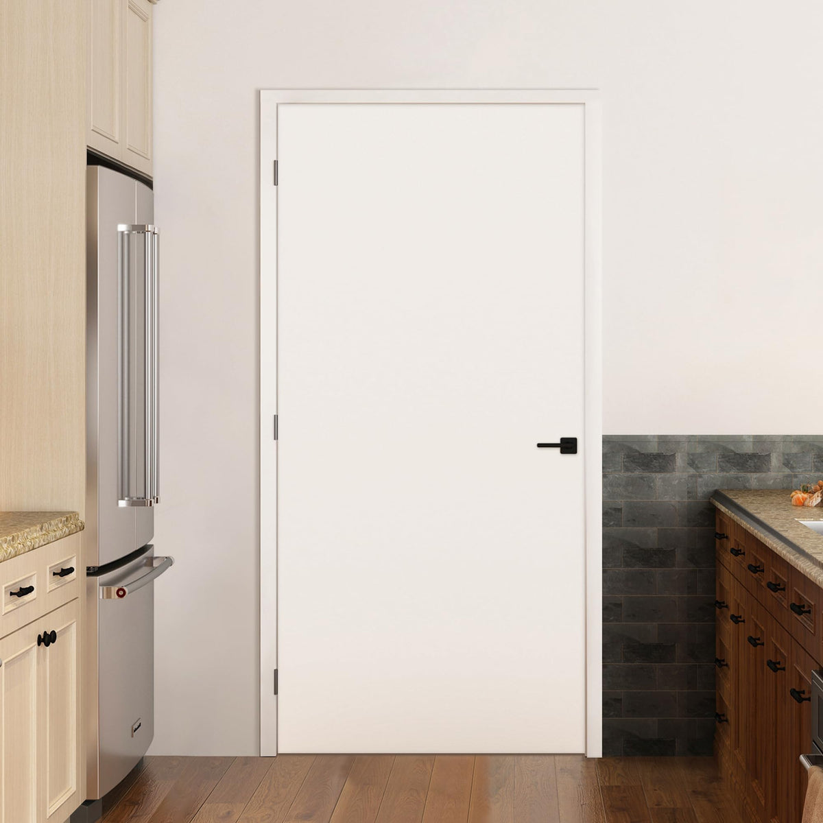 36x80 in Modern Flush Smooth White Primed Interior Door Panel