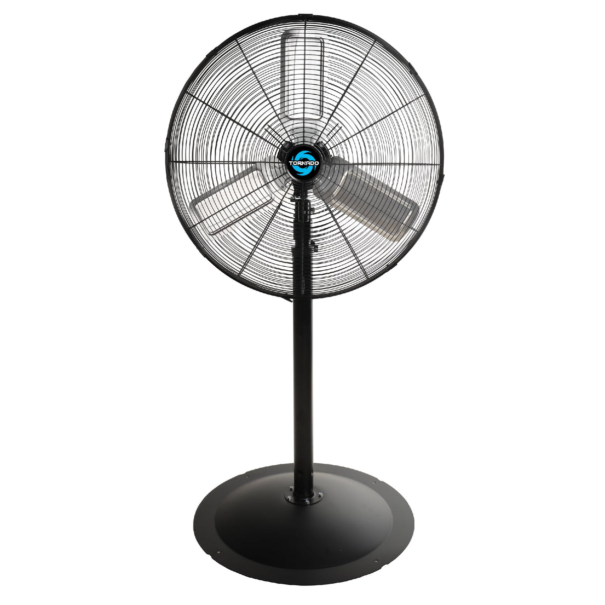 24 Inch High Velocity Oscillating Metal Pedestal Fan Commercial, Industrial Use 3 Speed 7600 CFM 1/4 HP 6.6 FT Cord