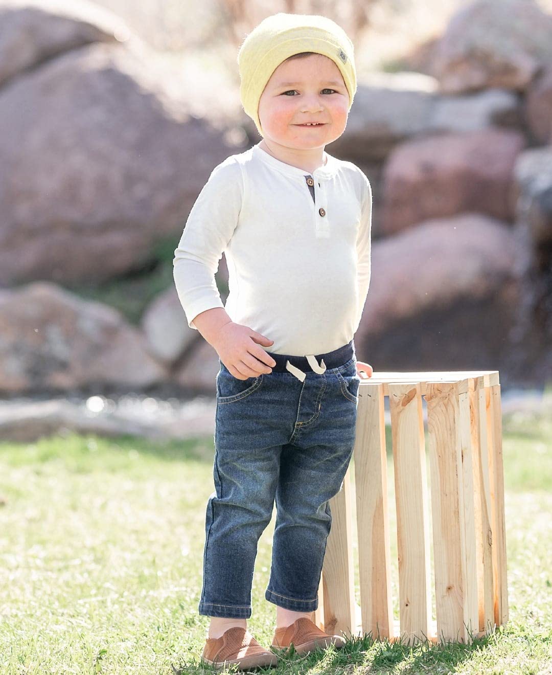 Baby Boys Henley Raglan - Baseball Tee Bodysuit
