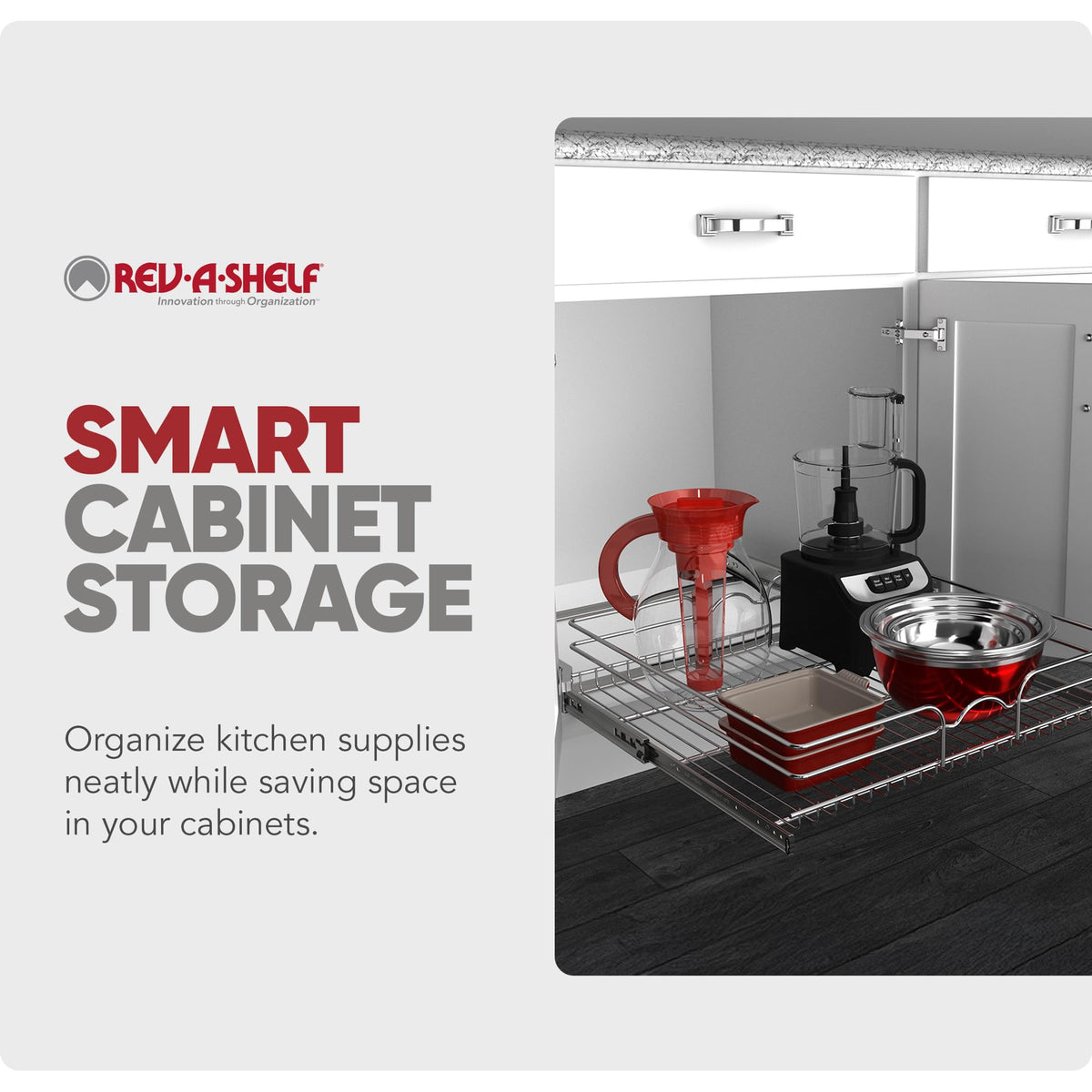 Pullout Drawer Organizer Cabinets, 24" x 22"