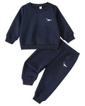 Baby Boy Clothes Toddler Sweatsuit Fall Outfits Set Navy Blue