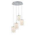 Inspired Nelson Style Bubble Cube Pendant Light, 4, Chrome