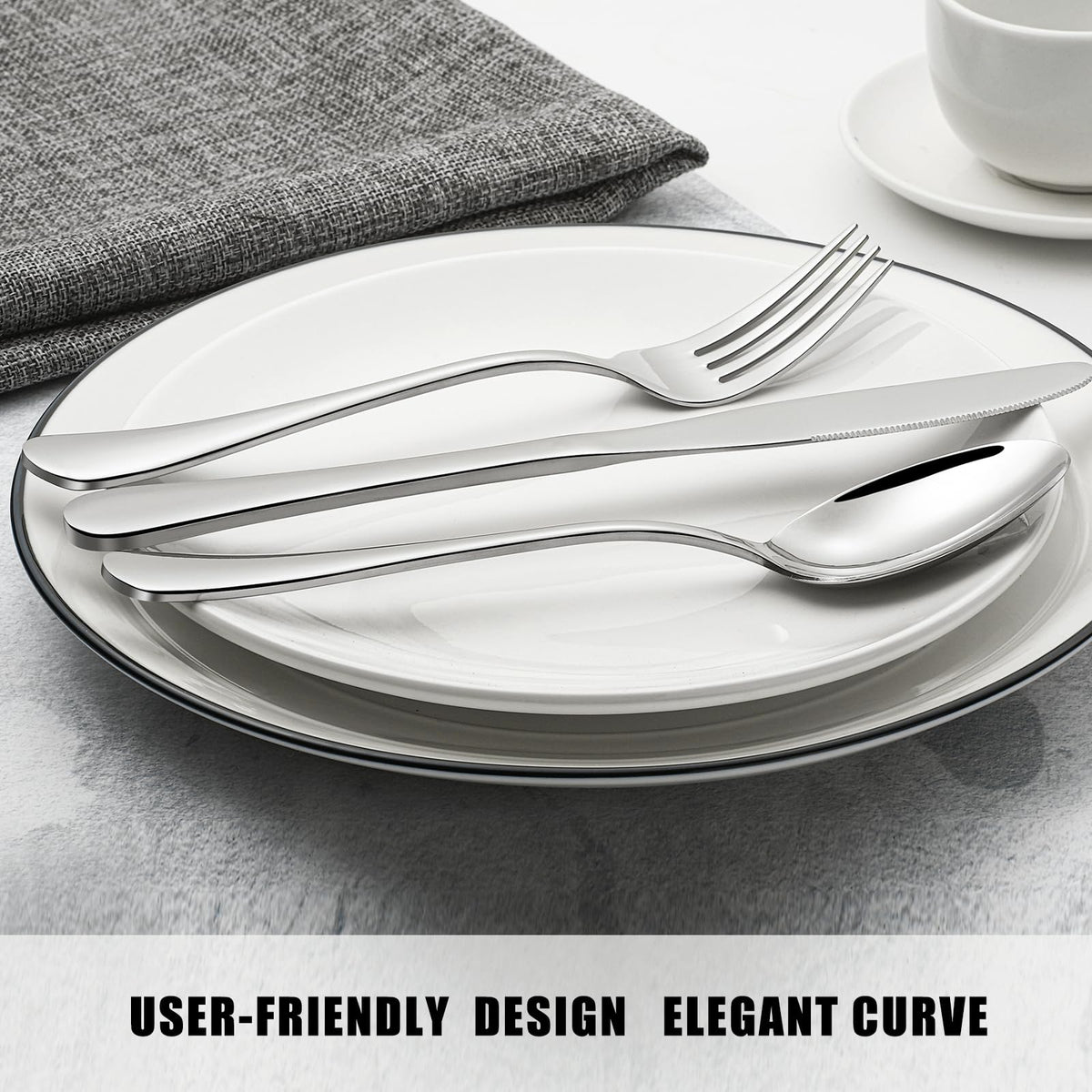 Silverware Set for 12, Stainless Steel 60 Piece Flatware Set