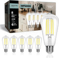 LED Light Bulbs Dimmable Vintage Edison Bulb, E26 LED Bulb 60W Equivalent 800 Lumens, Neutral White 4000K, ST58