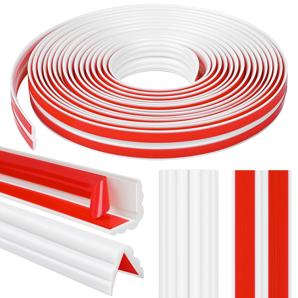 Corner Trim Molding Peel and Stick 0.8 in x 20 Ft Flexible Ceiling Trim Moulding Self Adhesive Corner Wall Edge