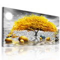 Wall decorations Canvas Wall Art Abstract wall decor Black and white Canvas Art Yellow tree paintings bathroom Home