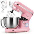 Stand Mixer, 6-Quart Tilt-Head Kitchen Mixer with Bowl, Pink