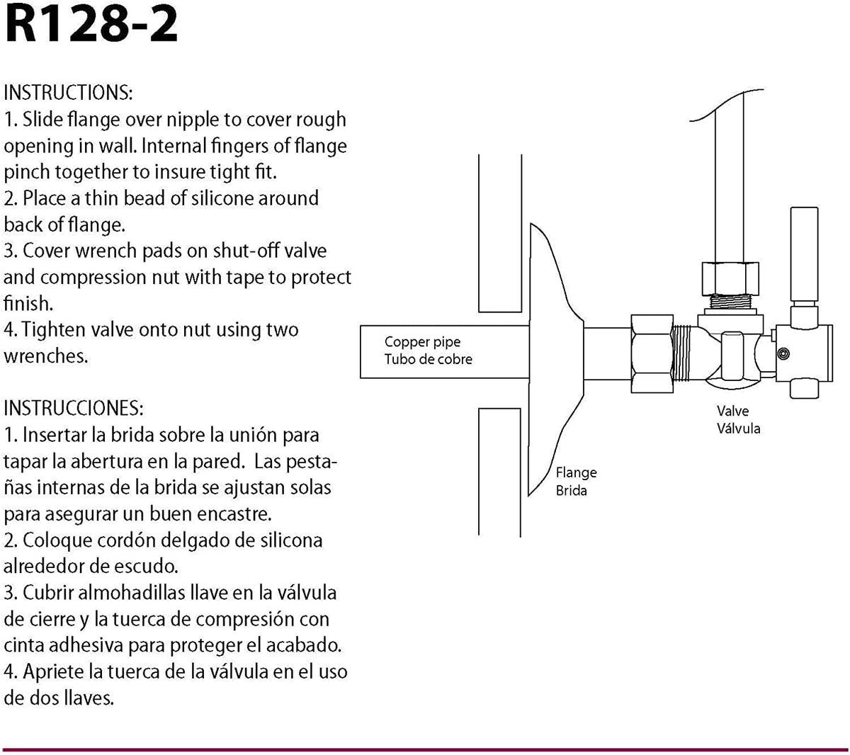 1/2" Low Pattern Flange for Copper Pipe (5/8" OD), Oil Rubbed Bronze (2-Pack)