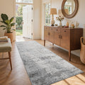 Abstract Washable Runner Area Rugs Grey