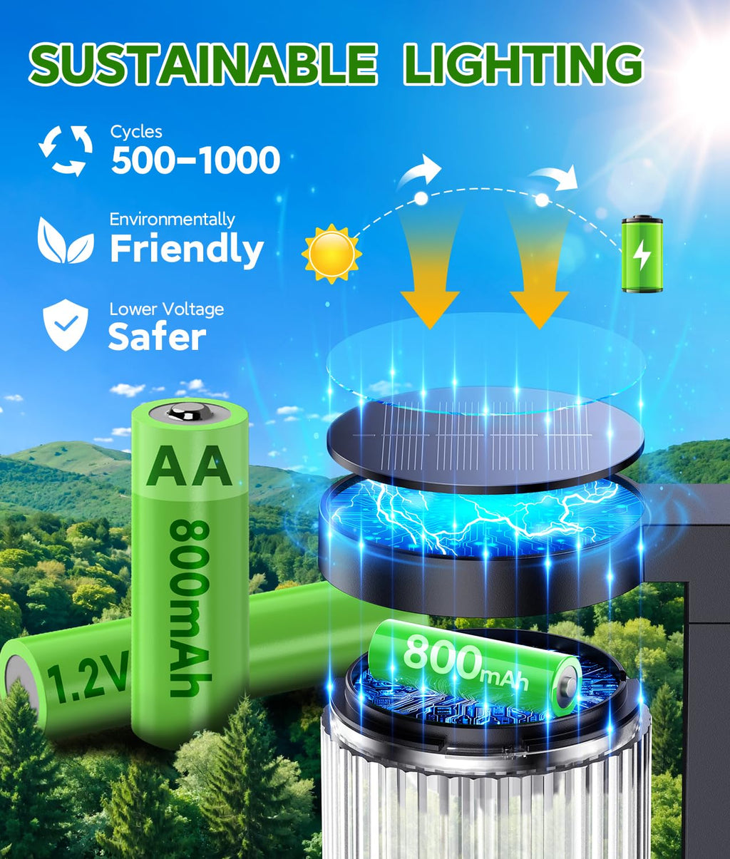 Solar Pathway Lights Outdoor, 10 Pack Upgraded Outdoor Solar Lights for Outside Super Bright Up to 12Hrs, IP65