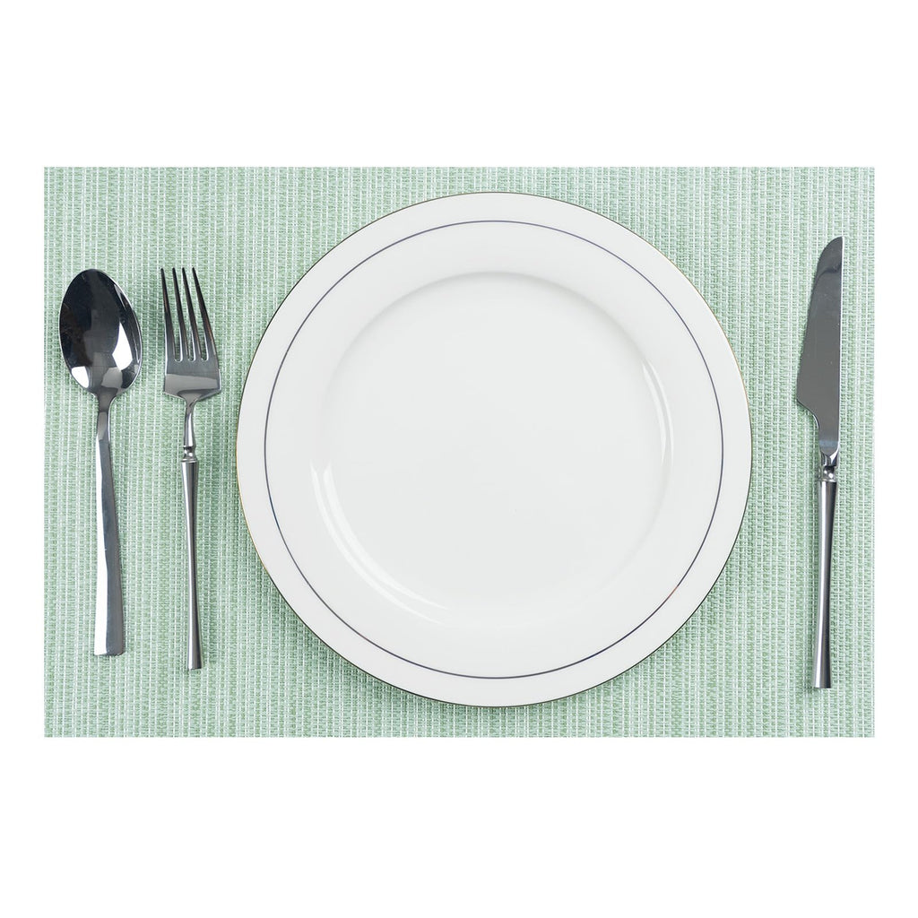 Placemats Set of 6 Washable Woven Vinyl Placemats for Dining Table Heat Resistant Non-Slip Stain Resistant Table Mats