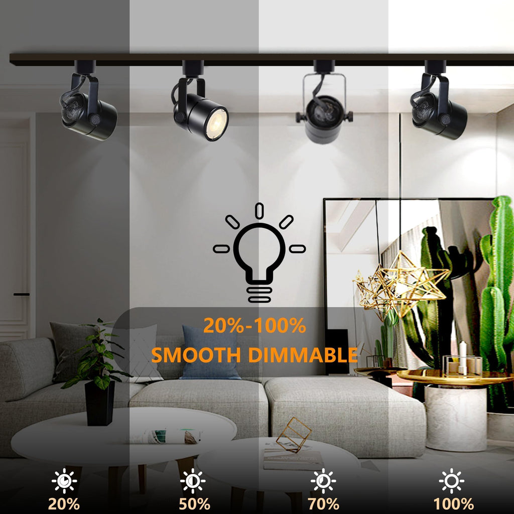 Dimmable LED Track Lighting Heads H Type GU10 Ceiling Spotlights