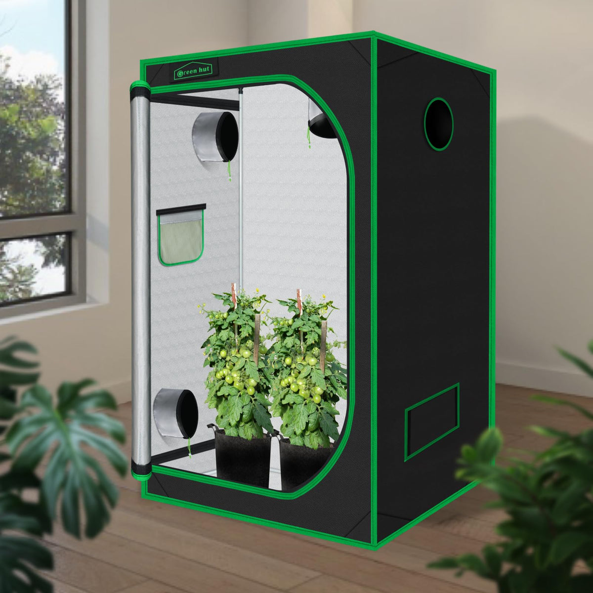 3x3 Grow Tent 32"x32"x63", High Reflective Mylar Growing Tent