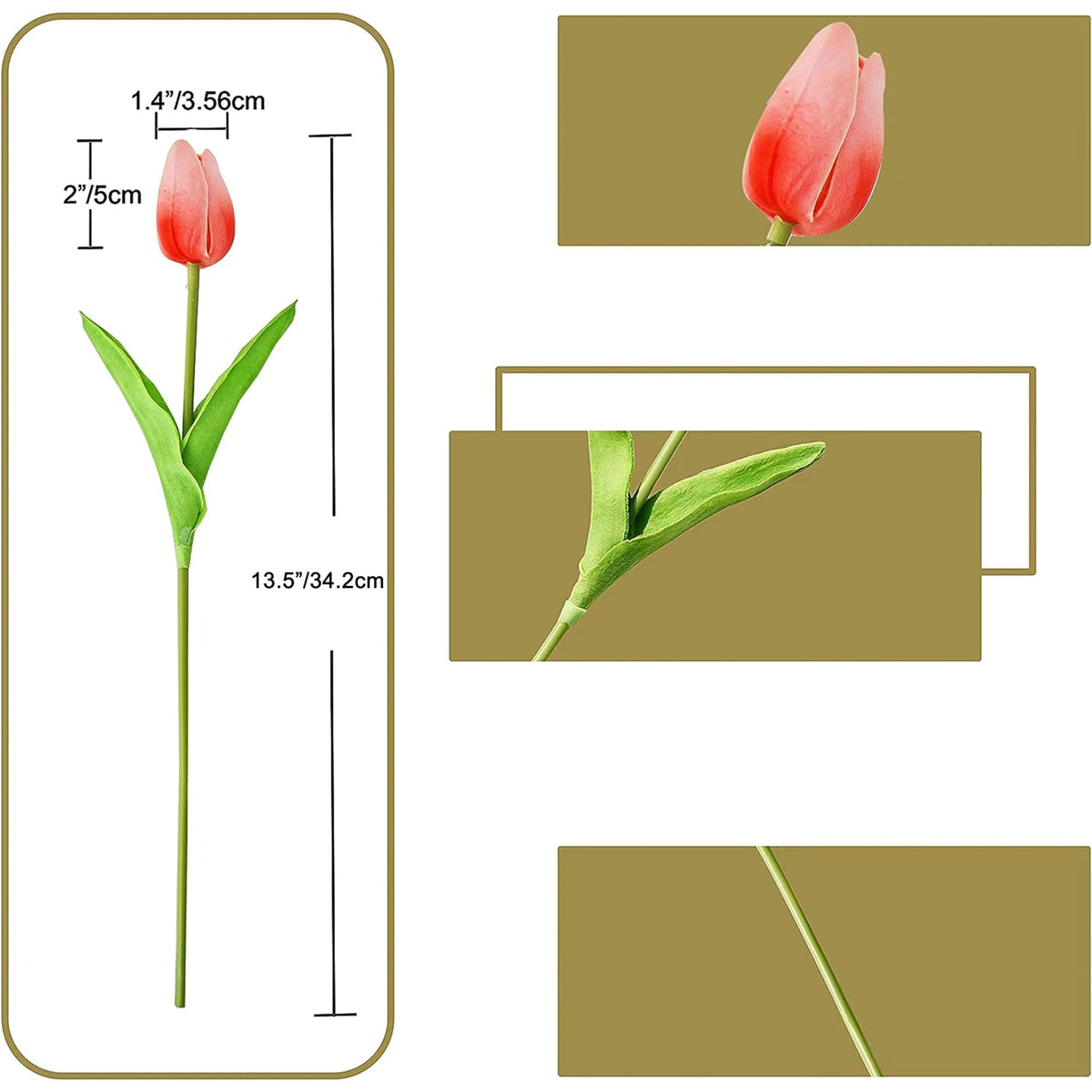 Artificial Tulip Flowers with Soft Latex Materials Decoration