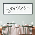 Gather Sign Wall Decor 40"×15" Black