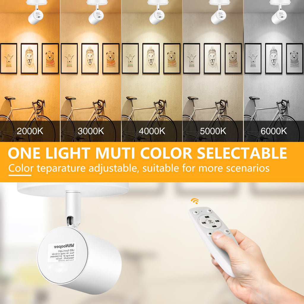 Remote Control Flush Mount Ceiling Spotlight Dimmable, 10W White