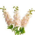 Light Pink Artificial Delphinium Latex Flower 3 Pcs 31.5 inches Long Stem Fake Larkspur Lifelike Real Touch for Tall