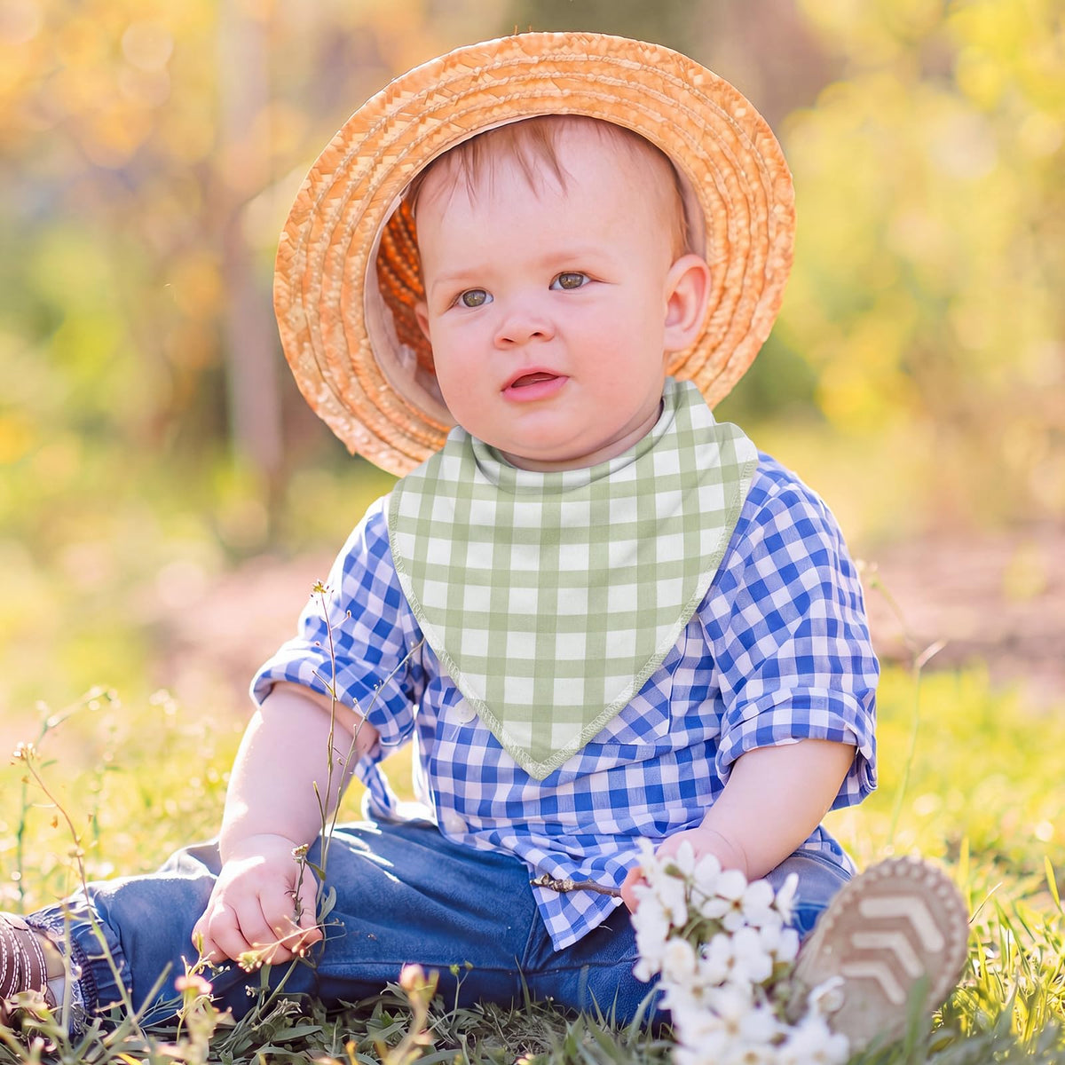 4 Pcs Goose Baby Bandana Bib Funny Goose Cotton