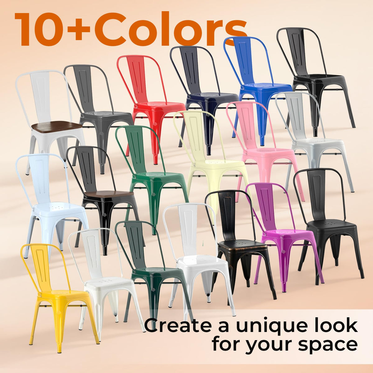 Set of 8 Arctic White Metal