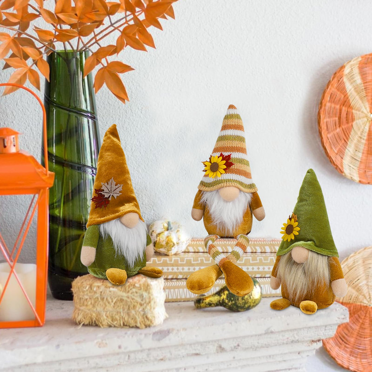 3PCS Plush for Thanksgiving Decorations, Tiered Tray Decor