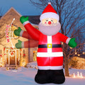 8.8 FT Waving Christmas Inflatables Santa Claus Shaking Hand - Outdoor Santa Christmas Decorations Blow Up Santa for