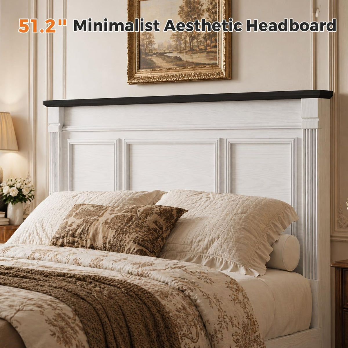 Farmhouse Bed Frame with Storage Drawers Headboard Footboard