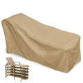 Stacked Outdoor Chaise Cover for 4-8 Loungers, Premium Tight Weave