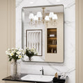 24X36 Inch Brushed Nickel Bathroom Mirror