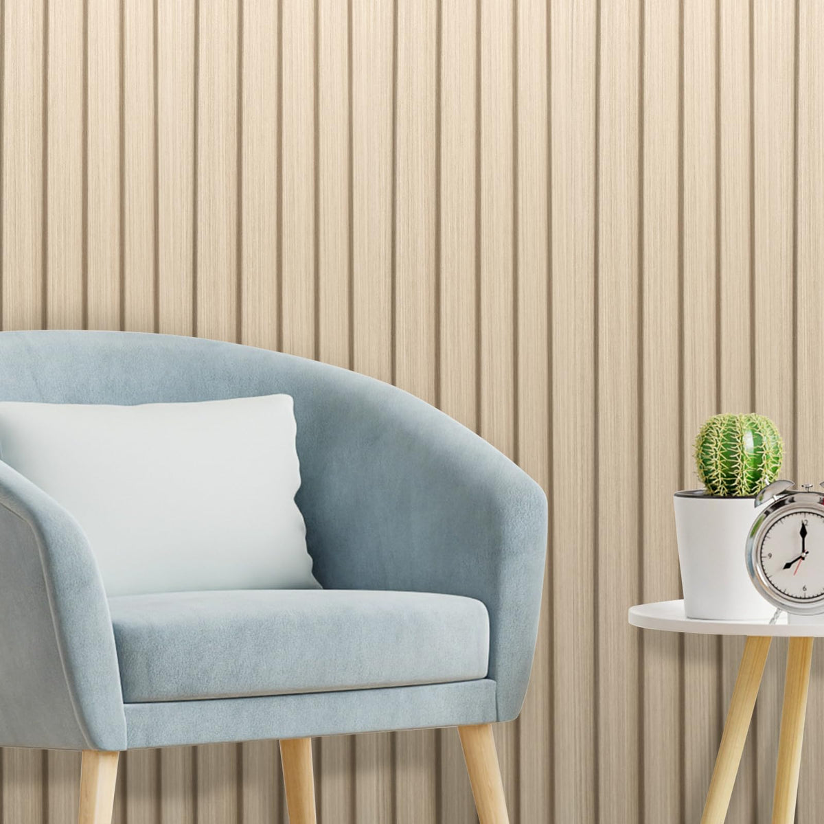 108 x 6 Inch WPC Wood Slat Wall Panels, 3D Wall Accents, 8-Pack, Oak